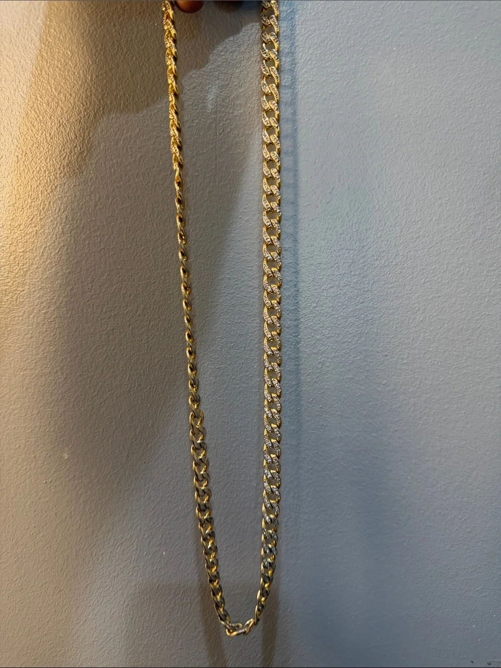 Gold-Tone Cuban Link Necklace